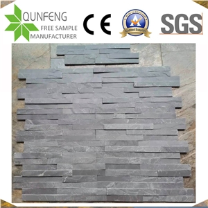 China 10X36CM Natural Z Stone Black Slate Wall Cladding